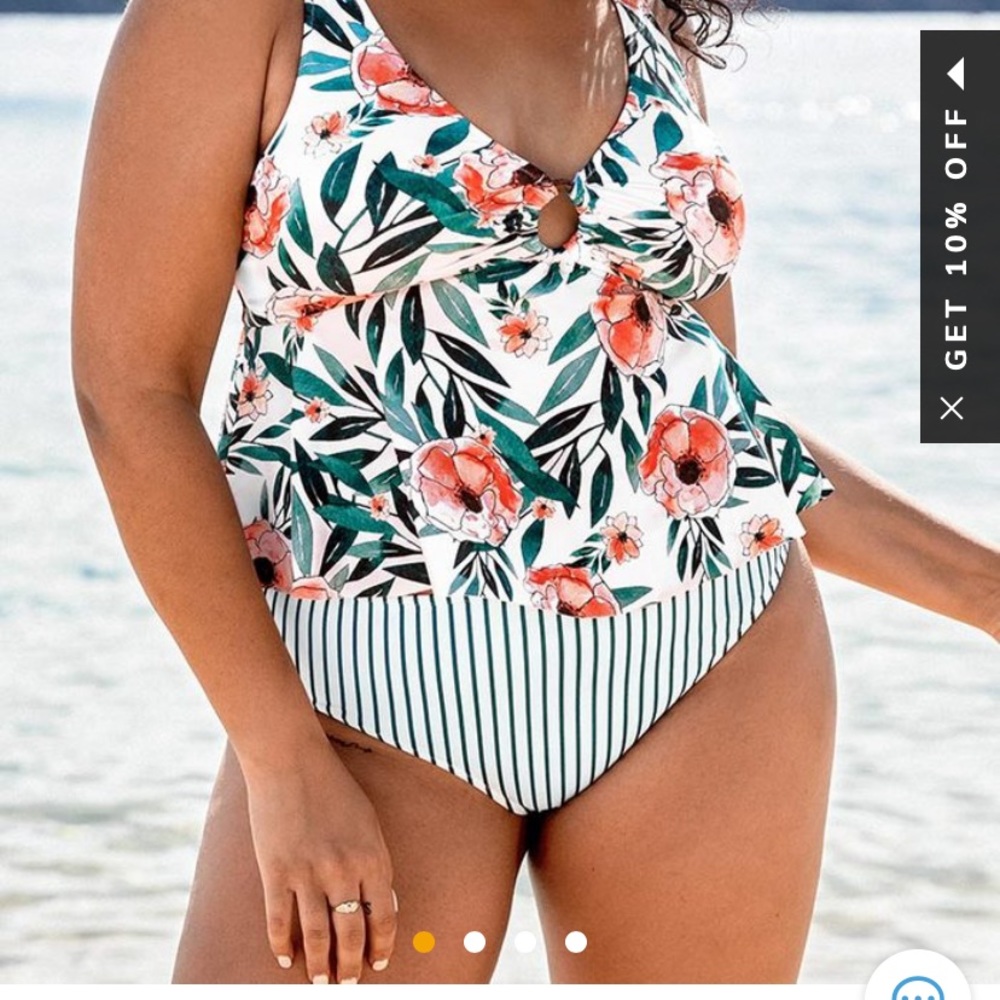 Cupshe 2 piece tankini swimsuit NWT